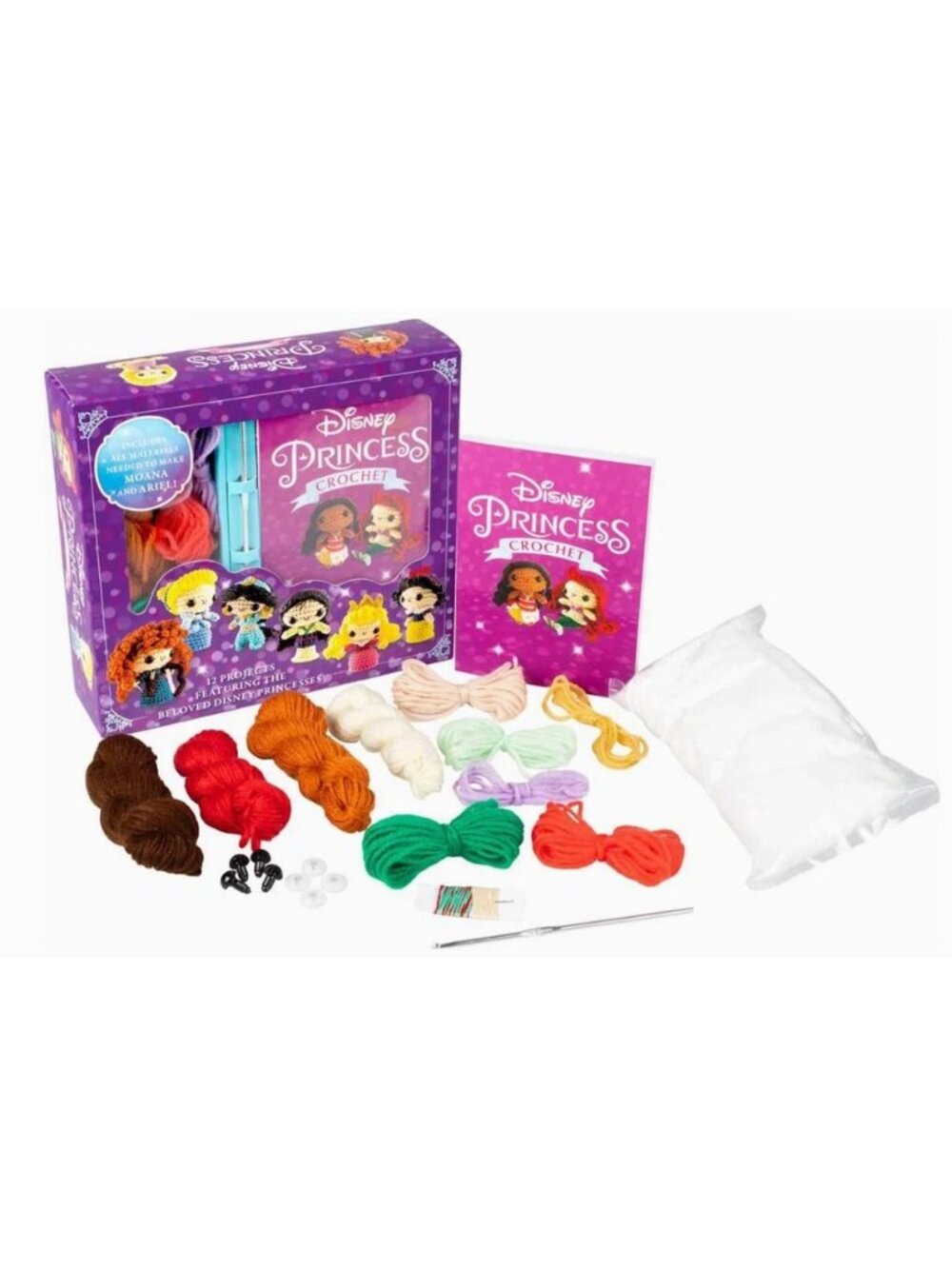 Disney Princess Crochet Mixed Media Product Crochet Kits New Sealed makes 12
